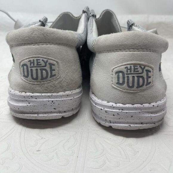 Hey Dude Stone White Wally Sox Slip On Comfort Casual Loafers Shoes Size 10 main image 4